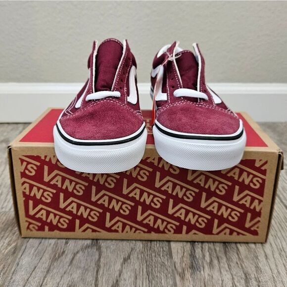 Vans Old Skool Burgundy Sneakers Size 3.5 Men and 5 Women - Picture 3 of 12